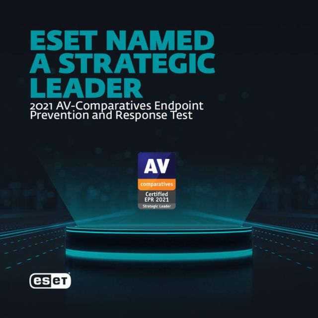 Η ESET ανακηρύχθηκε ‘Strategic Leader’ στις δοκιμές Endpoint Prevention and Response της AV-Comparatives για το 2021