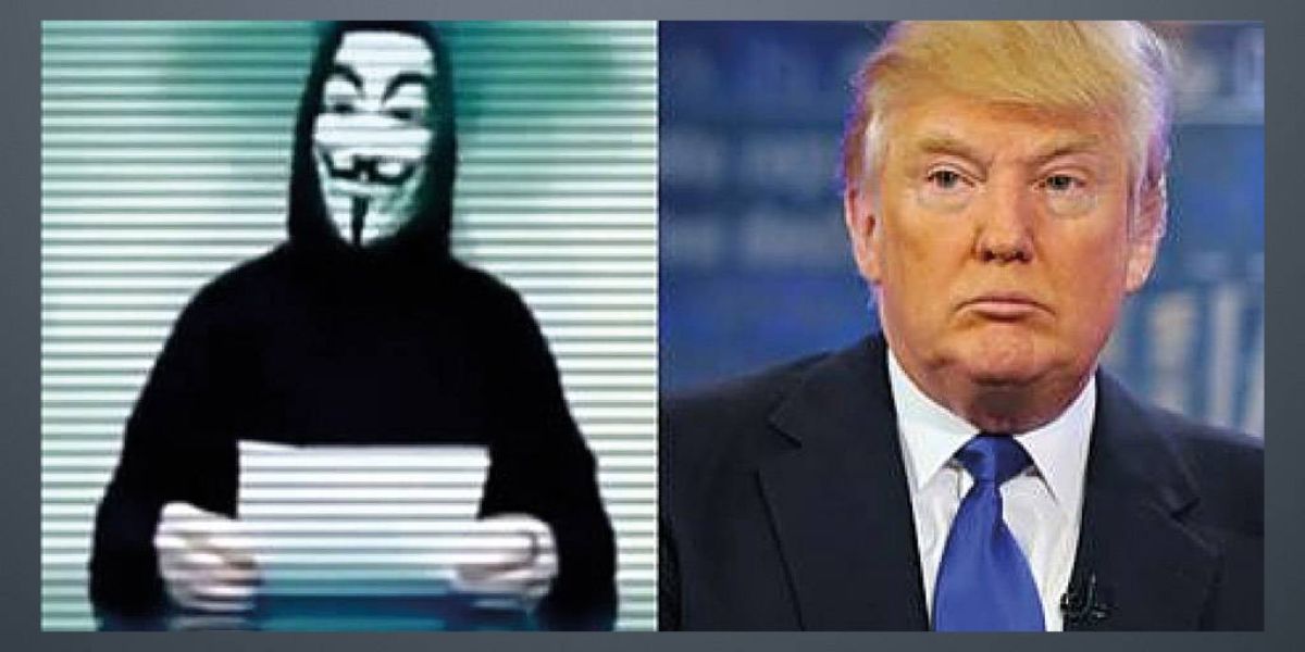 «Ολοκληρωτικός πόλεμος» κατά Τραμπ από τους Anonymous