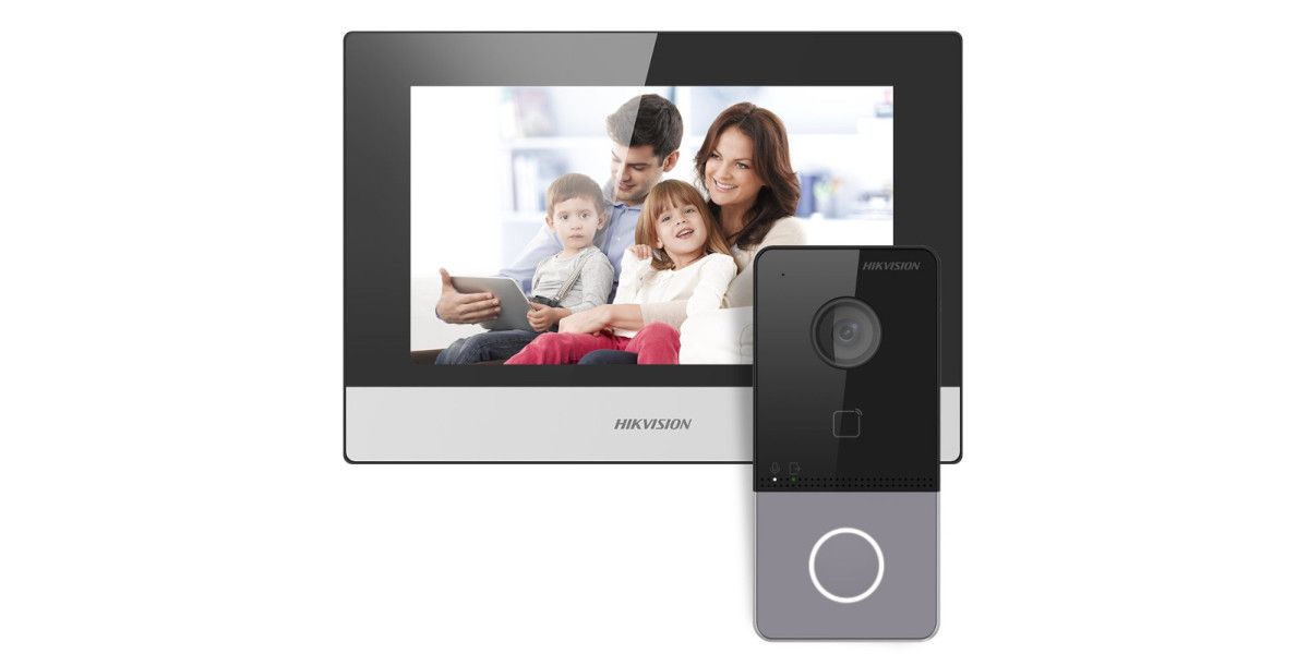 Hikvision DS-KIS603-P: Kit IP θυροτηλεόρασης με κάμερα, οθόνη αφής και καρταναγνώστη