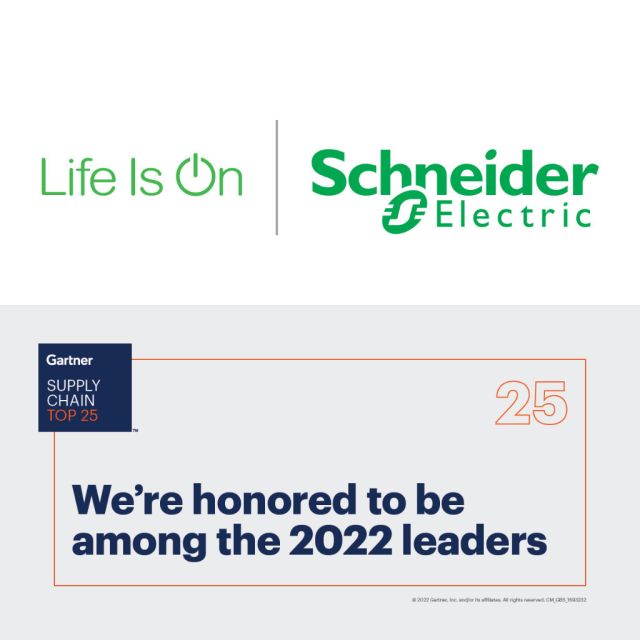 Η Schneider Electric στην 2η θέση της λίστας Supply Chain Top 25 της Gartner