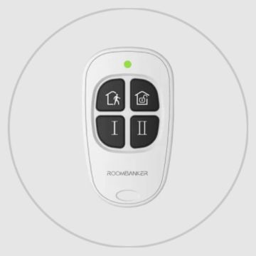 RoomBanker Keyfob: Ασύρματο compact τηλεχειριστήριο για τον έλεγχο του συναγερμού