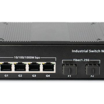 Industrial PoE Switch Gigabit Fiber 4-port: Ανθεκτικό σε υψηλές θερμοκρασίες & δίκτυο έως 20km