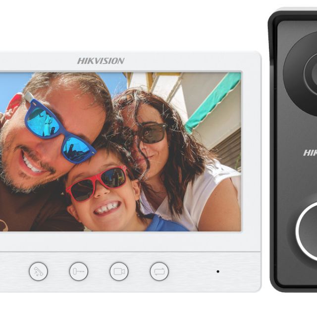 Hikvision DS-KIS213: Αναλογικό kit θυροτηλεόρασης 4-wire με οθόνη TFT 7”, IR και IP65