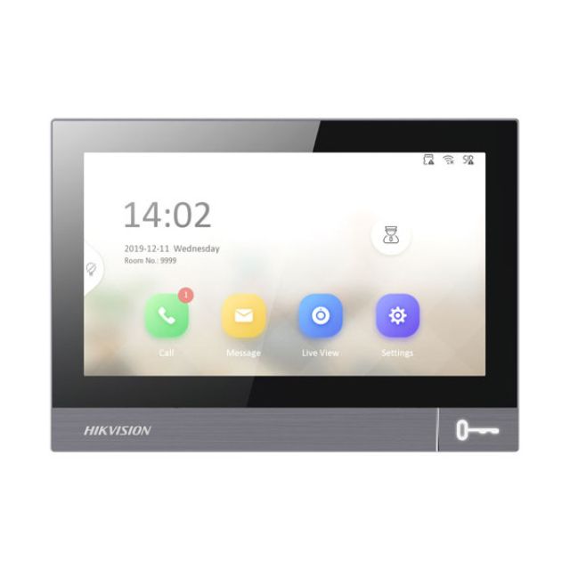 Hikvision DS-KH8381-WTE1: Μόνιτορ θυροτηλεόρασης 7” με πλήκτρα αφής και IPS πάνελ