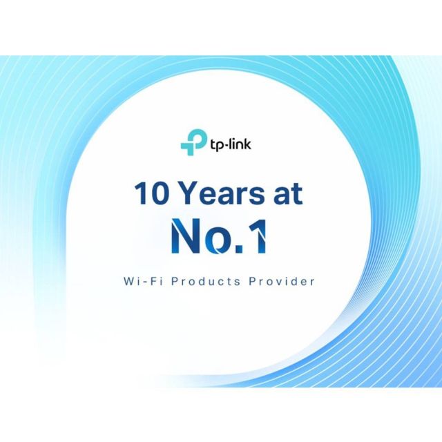 Η TP-Link ανακηρύσσεται ως ο Νο.1 πάροχος προϊόντων Wi-Fi στον κόσμο την τελευταία δεκαετία