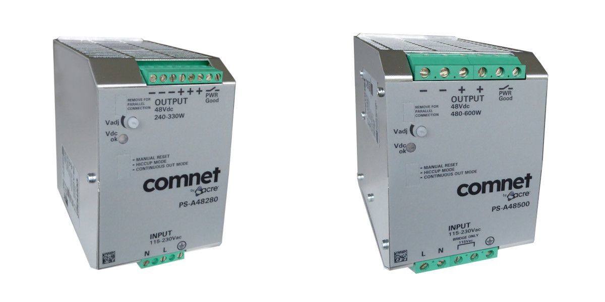Comnet PS-A48500/PS-A48280: Βιομηχανικά τροφοδοτικά για συστήματα ασφαλείας και κρίσιμες υποδομές