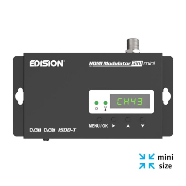 EDISION HDMI MODULATOR 3in1 mini: Ψηφιακός μονοκάναλος HDMI Διαμορφωτής σε mini μέγεθος