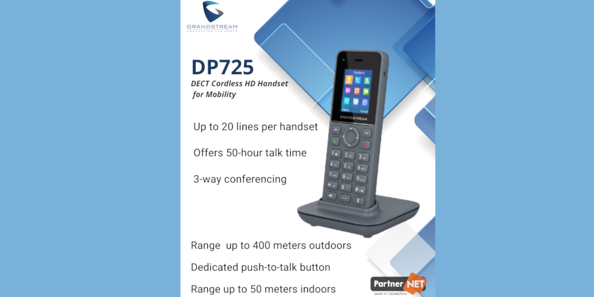 Grandstream: Καλύψτε όλες τις τηλεφωνικές σας ανάγκες σε κάθε εργασιακό περιβάλλον με το DP725