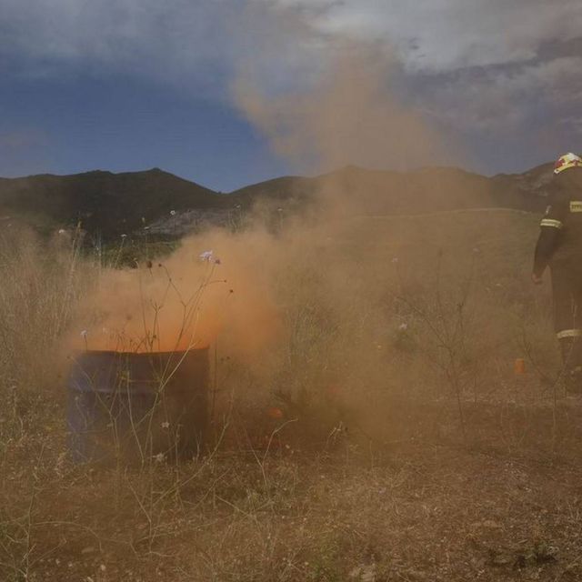 Άσκηση δασοπυρόσβεσης με drones