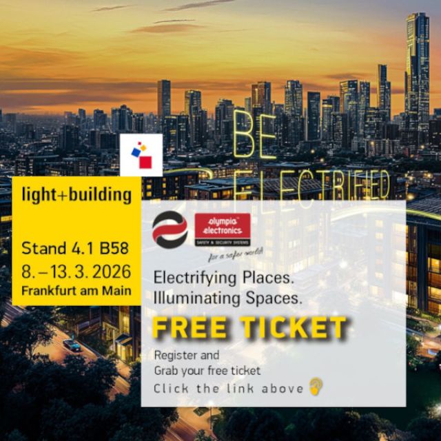 Η Olympia Electronics συμμετέχει στην έκθεση Light + Building 2026