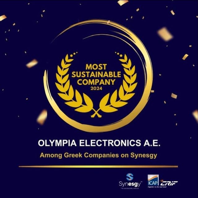 Olympia Electronics Α.Ε.: Βραβεύτηκε ως “Most Sustainable Company 2024”