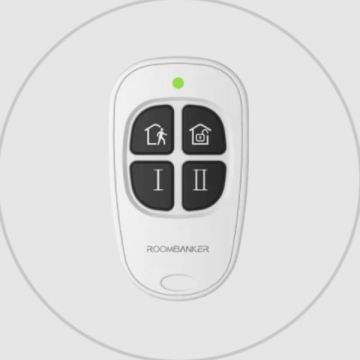 RoomBanker Keyfob: Ασύρματο compact τηλεχειριστήριο για τον έλεγχο του συναγερμού