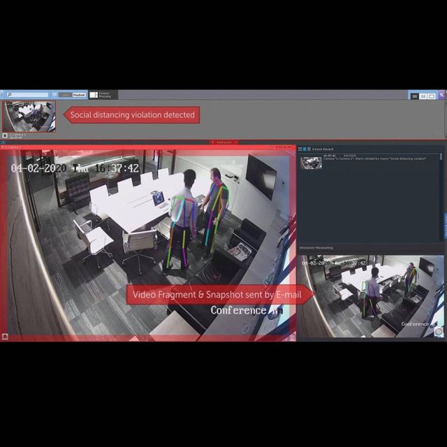 Axxon Next -Ανίχνευση Μειωμένης Απόστασης μεταξύ ανθρώπων με AI