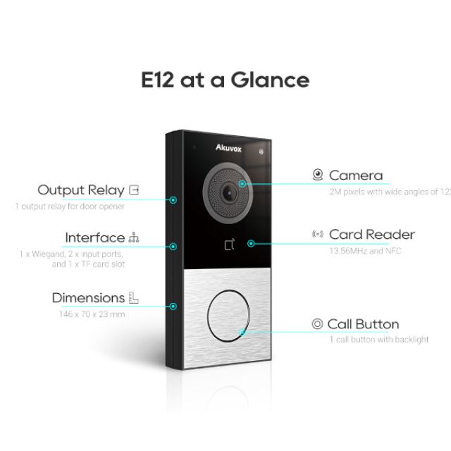 Akuvox E12S: Απλή και σύγχρονη λύση εισόδου