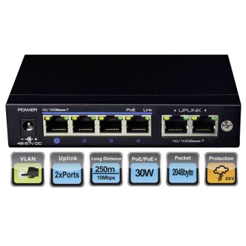 UTEPO PoE+ 4 Port Switch