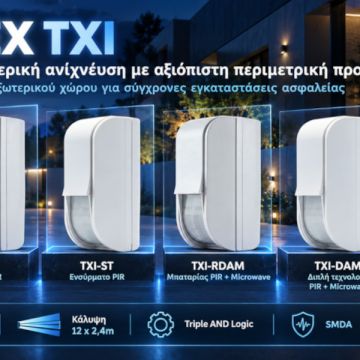 Η IASCOM παρουσιάζει τη νέα σειρά ανιχνευτών εξωτερικού χώρου OPTEX TXI