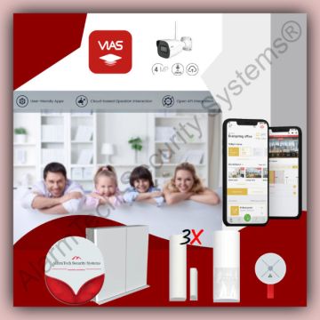 Πλήρες kit ασύρματου συστήματος συναγερμού Vias