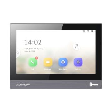 Hikvision DS-KH8381-WTE1: Μόνιτορ θυροτηλεόρασης 7” με πλήκτρα αφής και IPS πάνελ