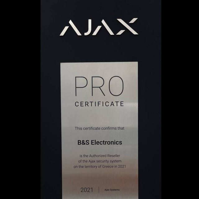 Η B&S ELECTRONICS είναι επίσημος reseller AJAX στην Ελλάδα!