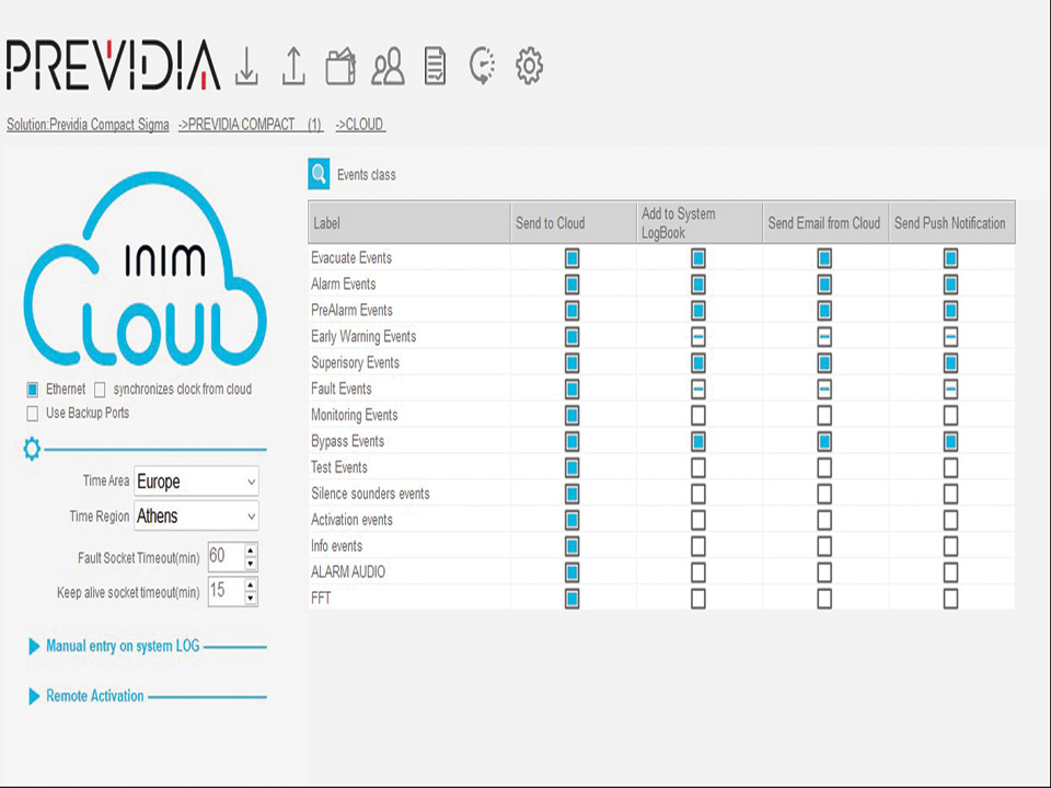 12.INIM CLOUD SETTINGS
